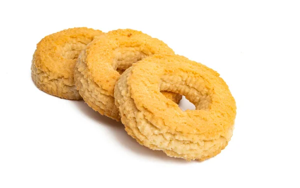 Cookie Ringar Isolerad Vit Bakgrund — Stockfoto