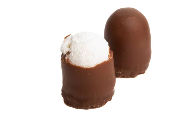 Soufflé Chocolate Aislado Sobre Fondo Blanco — Foto de Stock