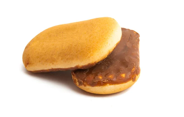 Galletas Pan Corto Aisladas Sobre Fondo Blanco — Foto de Stock