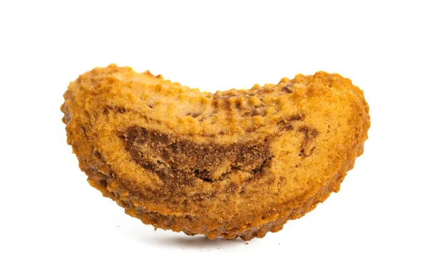 Biscoitos Shortbread Isolado Fundo Branco — Fotografia de Stock