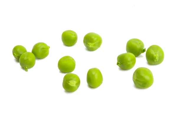 Green Peas Isolated White Background — Stock Photo, Image