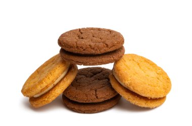 çift çerez beyaz arkaplanda izole