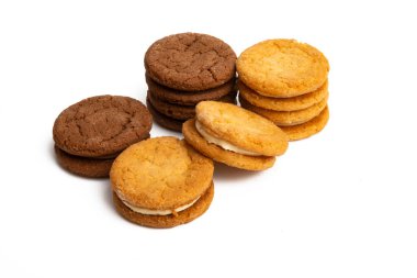 çift çerez beyaz arkaplanda izole