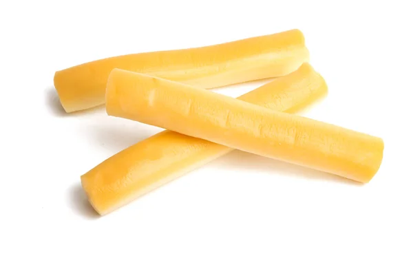 Beyaz Arka Planda Izole Edilmiş Füme Peynir — Stok fotoğraf
