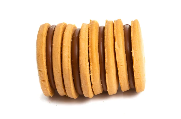 Galleta Doble Aislada Sobre Fondo Blanco — Foto de Stock