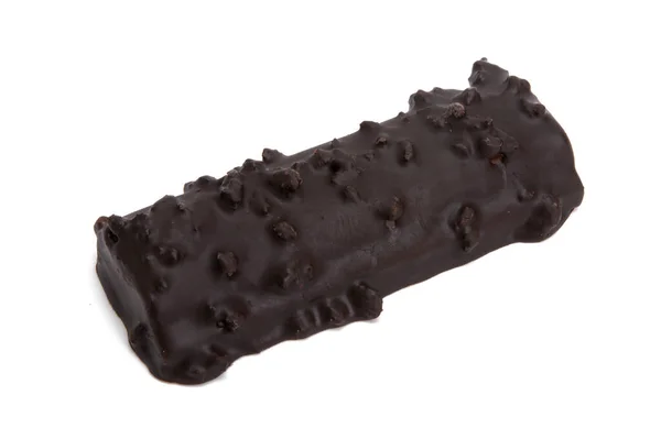 Queijo Coalhada Chocolate Isolado Fundo Branco — Fotografia de Stock