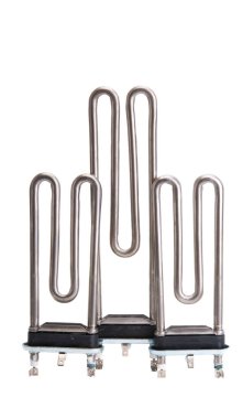 Beyaz arkaplanda izole edilmiş elektrik ısıtma ögesi