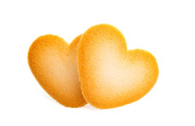 Kurabiye kalpleri beyaz arkaplanda izole