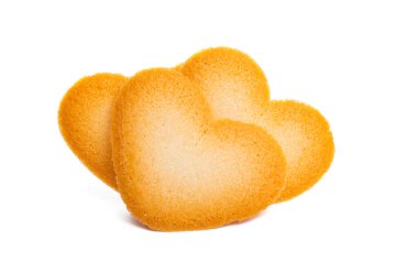 Kurabiye kalpleri beyaz arkaplanda izole