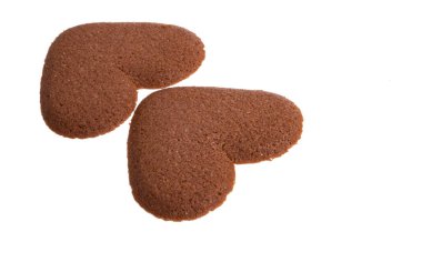 Kurabiye kalpleri beyaz arkaplanda izole