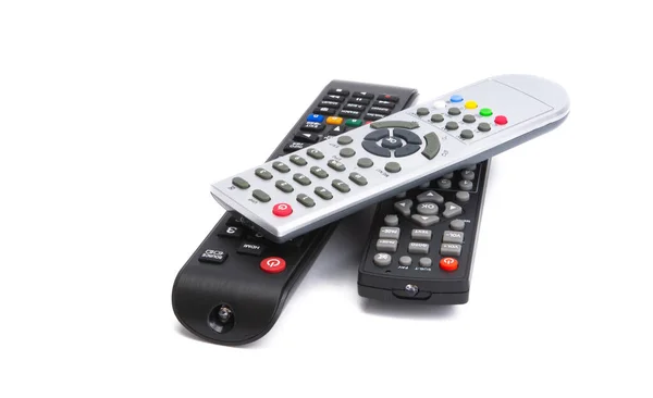 Television Remotes Isolated White Background — Stock Photo, Image