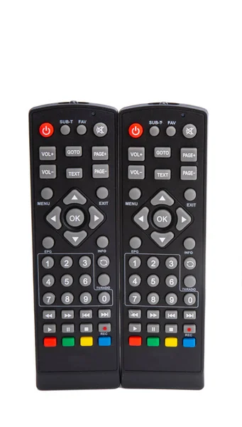 Television Remotes Isolated White Background — Stock Photo, Image