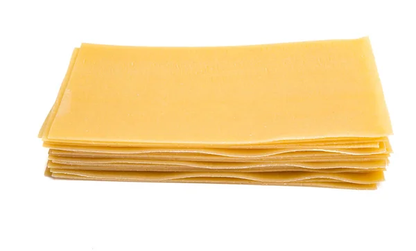 Lasagna Dough Isolated White Background — Stock Photo, Image