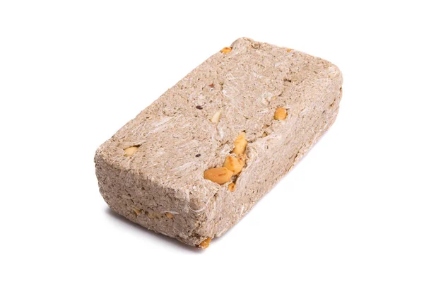 Halva Dióval Elszigetelt Fehér Alapon — Stock Fotó