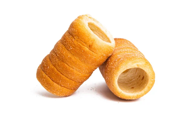 Trdelnik Izolowany Białym Tle — Zdjęcie stockowe