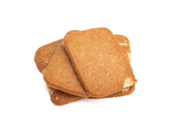 Печиво Мигдалем Ізольоване Білому Тлі — стокове фото
