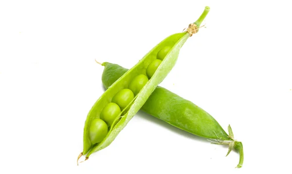 Green Peas Isolated White Background — Stock Photo, Image