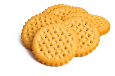 Beyaz arkaplanda izole edilmiş çerezler