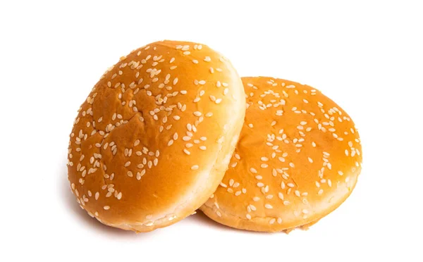 Hamburger Broodjes Geïsoleerd Witte Achtergrond — Stockfoto