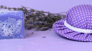 Sabun köpüklü lavanta sabunu videosu