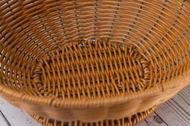 Tahta bir sepetin yakın plan arkaplanı