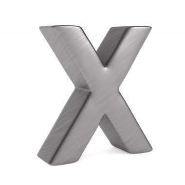 Beyaz arka plan üzerinde karakter X. İzole 3d çizim