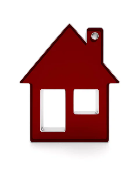 Trinket House White Background Isolated Illustration — Stock Photo, Image