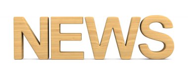 Beyaz arka plan haberleri. İzole 3d çizim