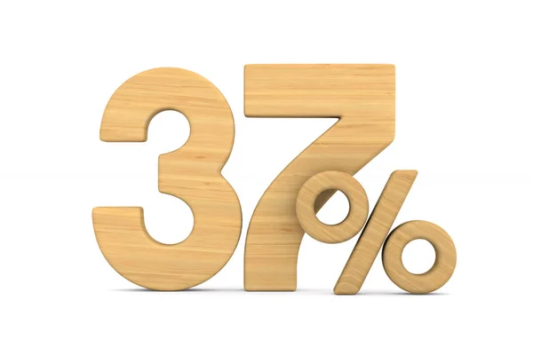 Три Семь Процентов Белом Фоне Изолированная Иллюстрация — стоковое фото
