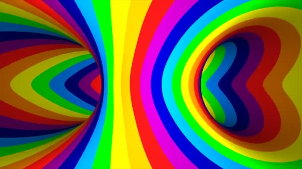 trou de tourus rayé coloré. Illustration 3d 