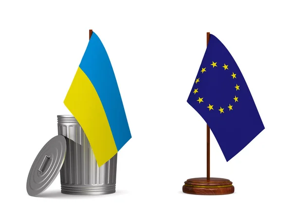 Flag Ukraine White Background Isolated Illustration — Stock Photo, Image