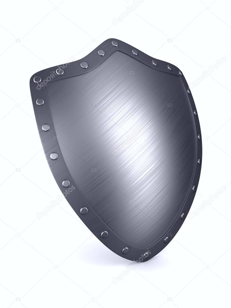 shield on white background. Isolated 3D illustration.