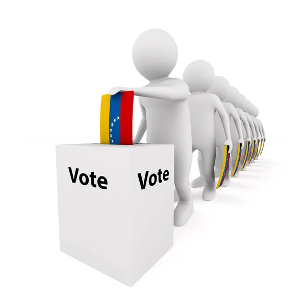 Votando sobre fondo blanco. Ilustración 3D aislada — Foto de Stock