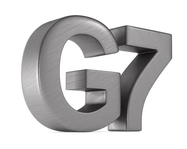 Onderteken de G7-groep op witte achtergrond. Geïsoleerde 3D illustratie — Stockfoto