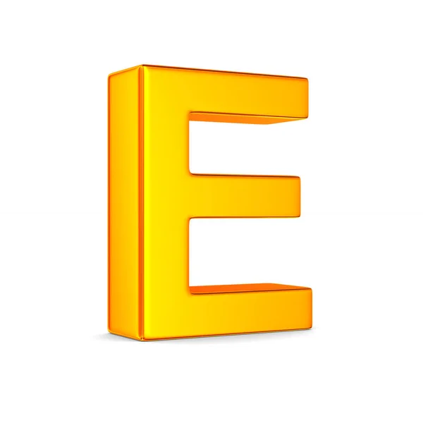 Χαρακτήρας E σε άσπρο φόντο. Απομονωμένη 3d απεικόνιση — Φωτογραφία Αρχείου