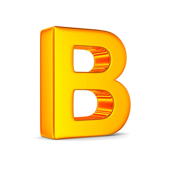 Caráter B no fundo branco. Isolado ilustração 3D — Fotografia de Stock