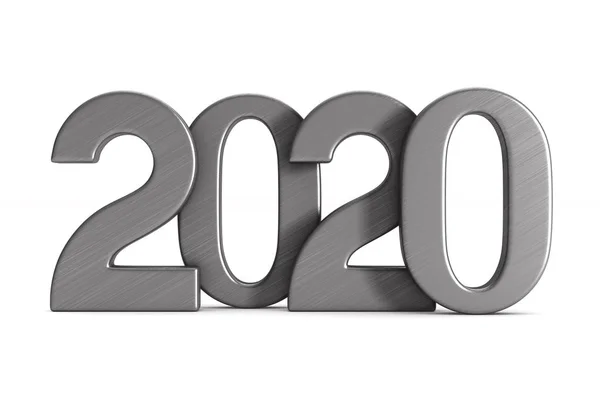 2020 nouvelle année. Illustration 3D isolée — Photo