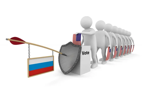 Voting on white background. Isolated 3D illustration — Stock Photo, Image