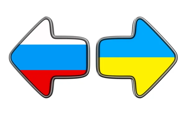 Relations Russia Ukraine White Background Isolated Illustration — Stock Photo, Image