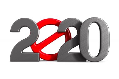 2020 yeni yıl. Yalıtılmış 3d illüstrasyon