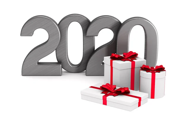 2020 nytt år. Isolerad 3D-illustration — Stockfoto