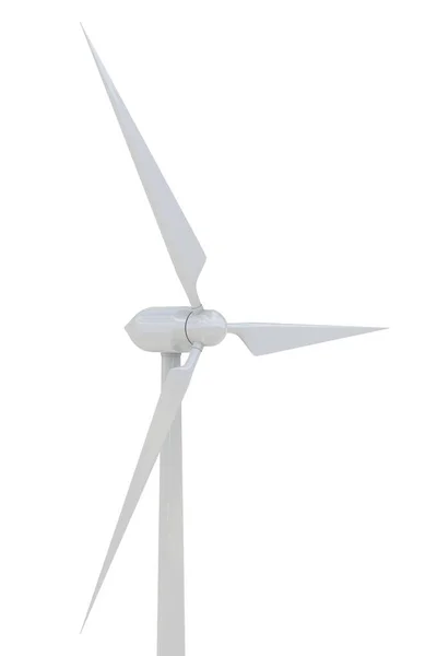 Windmolen Witte Achtergrond Geïsoleerde Illustratie — Stockfoto