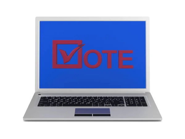 インターネットでの選挙です 孤立した3Dイラスト — ストック写真