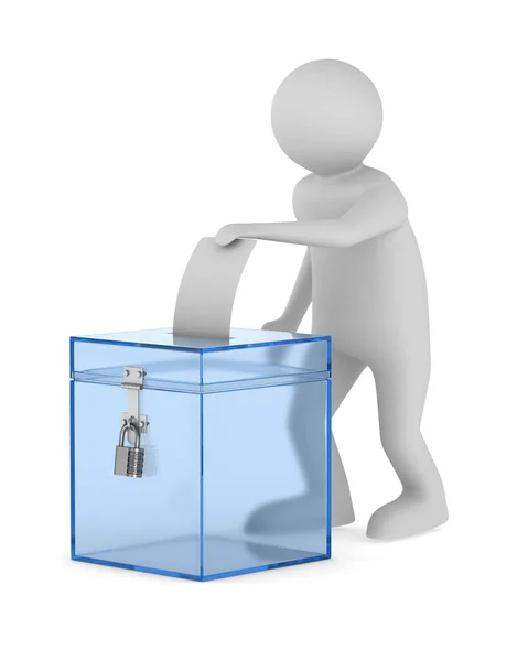 Voting White Background Isolated Illustration — Stock Photo, Image