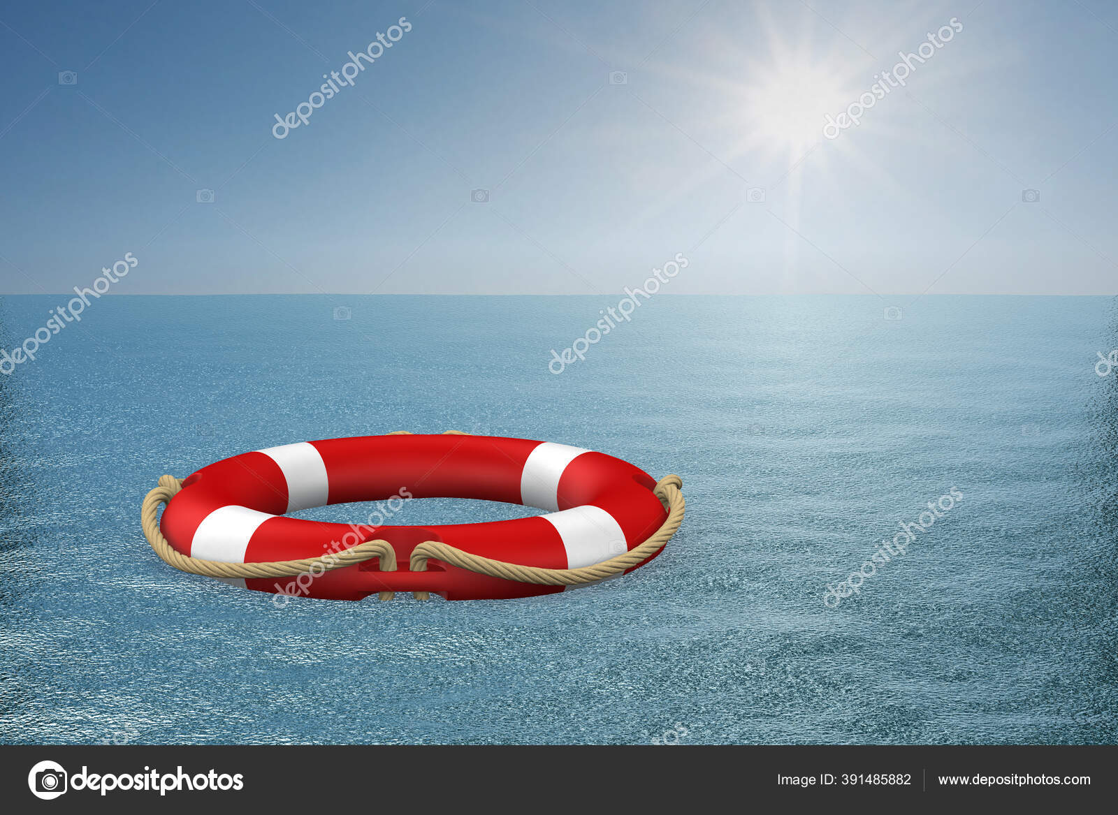 Life Ring Water Illustration Stock Photo by ©ISergey 391485882
