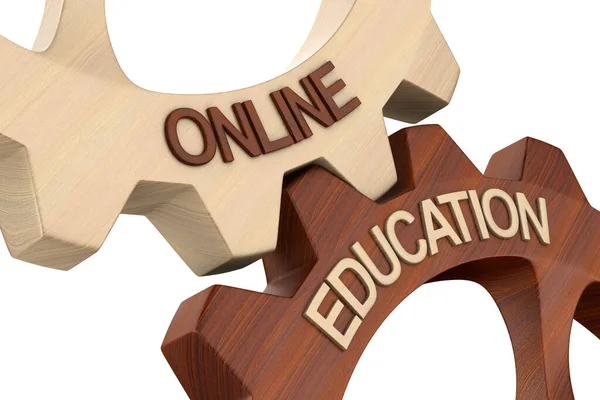 Educazione Online Sfondo Bianco Illustrazione Isolata — Foto Stock