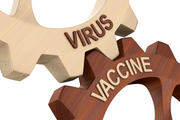 Vírus Elleni Vakcina Fehér Alapon Izolált Illusztráció — Stock Fotó