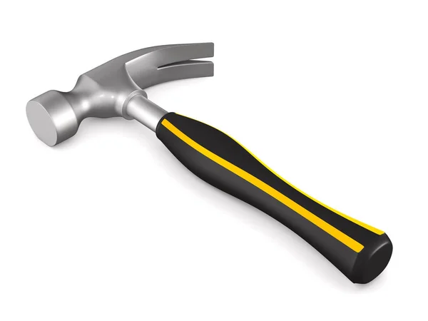 Hammer Auf Weißem Hintergrund Isolierte Illustration — Stockfoto