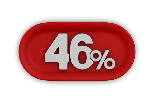 Кнопка Шестьдесят Шесть Процентов Белом Фоне Изолированная Иллюстрация — стоковое фото
