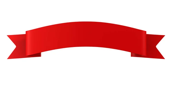 Red Ribbon White Background Isolated Illustration — Stock Photo, Image